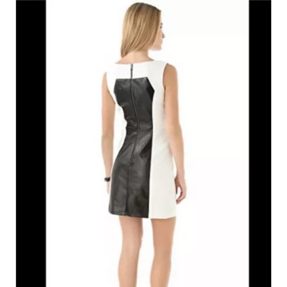 MILLY Sheath Lamb Leather Dress Size 4 - Picture 2 of 10